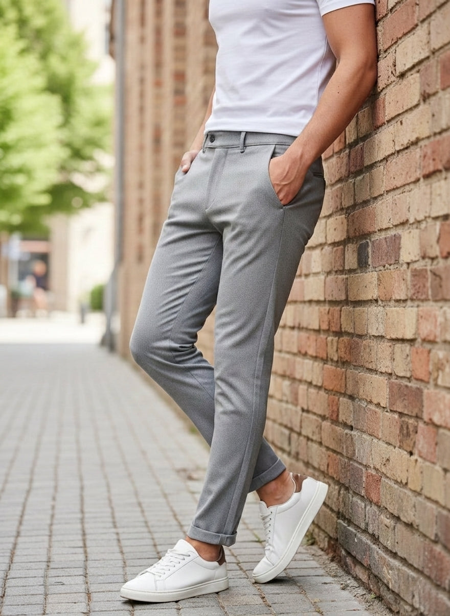 Pantalone elegante capri  art 8095 grigio